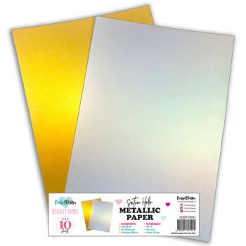 Carlijn Design - Spiegelkarton "Satin Holographic" Metallic Paper A4 - 10 Bogen