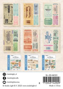 Studio Light - Tickets DIY Block Mini 7,4x10,5 cm "Vintage" 24 Bogen