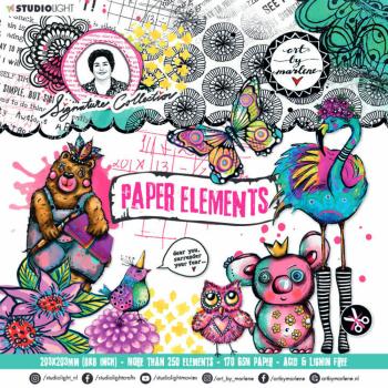 Art By Marlene - Stanzteile "Paper Elements" Essentials Die Cut Block - 20 Bogen
