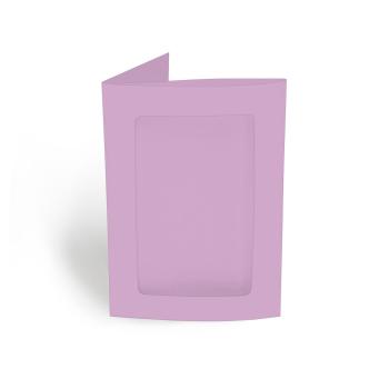 Passepartoutkarte rechteck 3-Fach DIN B6 in lavendel