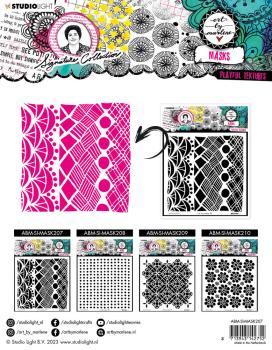 Art By Marlene - Schablone "Playful Textures" Stencil - Mask Signature Collection