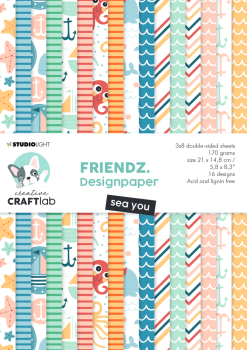 Creative Craft Lab - Studio Light - Designpapier "Sea You" Paper Pack A5 - 24 Bogen