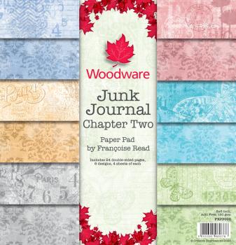 Woodware - Designpapier "Junk Journal Chapter Two " Paper Pad 8x8 Inch - 24 Bogen 