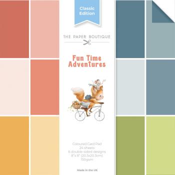 The Paper Boutique - Cardstock "Fun Time Adventures" Coloured Paper 8x8 Inch - 24 Bogen