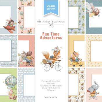 The Paper Boutique - Rahmen & Einlegeblock "Fun Time Adventures" Frames & Insert Pad 6x6 Inch - 24 Bogen