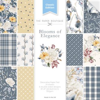 The Paper Boutique - Designpapier "Blooms of Elegance" Decorative Paper 8x8 Inch - 24 Bogen