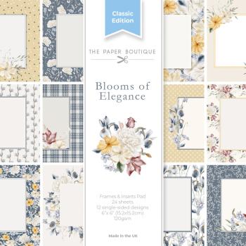 The Paper Boutique - Rahmen & Einlegeblock "Blooms of Elegance" Frames & Insert Pad 6x6 Inch - 24 Bogen