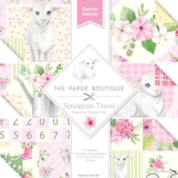 The Paper Boutique - Designpapier "Springtime Travel" Topper Pad 8x8 Inch - 24 Bogen