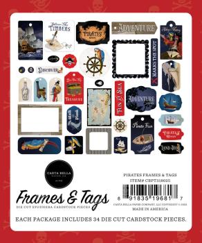 Carta Bella - Stanzteile & Anhänger "Pirates" Ephemera Frames & Tags
