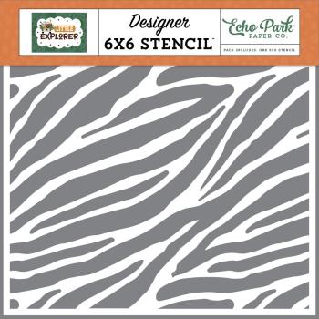 Echo Park - Schablone "Zebra Stripes" Stencil 6x6 Inch