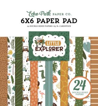 Echo Park - Designpapier "Little Explorer" Paper Pack 6x6 Inch - 24 Bogen
