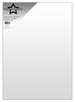 Paper Favourites - Spiegelkarton "Frosted Silver" Mirror Card Matte A4 - 5 Bogen