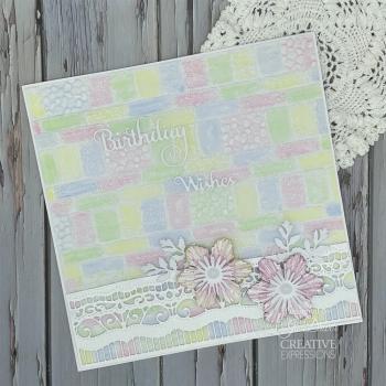 Creative Expressions - 3D Embossingfolder 8x8 "Brick Wall" Prägefolder Design by Sue Wilson