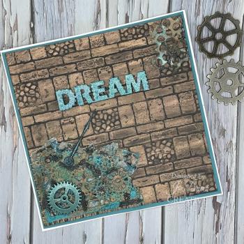 Creative Expressions - 3D Embossingfolder 8x8 "Brick Wall" Prägefolder Design by Sue Wilson