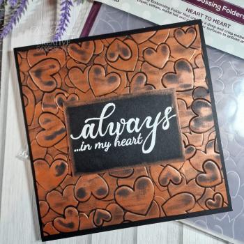 Creative Expressions - 3D Embossingfolder 8x8 Inch "Heart To Heart" Prägefolder Design by Sue Wilson