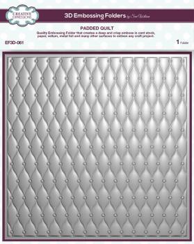 Creative Expressions - 3D Embossingfolder 8x8 Inch "Padded Quilt" Prägefolder Design by Sue Wilson