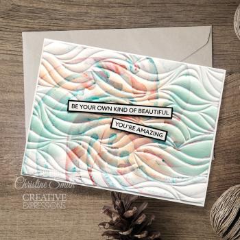 Creative Expressions - 3D Embossingfolder 8x8 Inch "Tidal Sand" Prägefolder Design by Sue Wilson