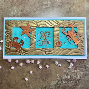 Creative Expressions - 3D Embossingfolder 8x8 Inch "Tidal Sand" Prägefolder Design by Sue Wilson