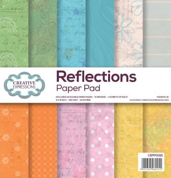 Creative Expressions - Designpapier "Reflections" Paper Pack 8x8 Inch - 24 Bogen  