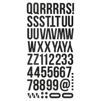 Simple Stories - Aufkleber "Vintage Black" Foam Alphas Stickers 