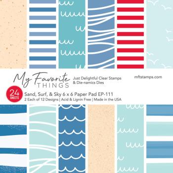 My Favorite Things - Designpapier "Sand, Surf, & Sky" Paper Pad 6x6 Inch - 24 Bogen