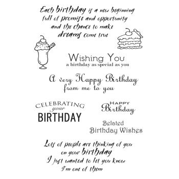 Woodware - Stempelset "Special Birthdays Sentiments" Clear Stamps