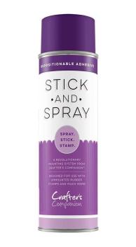 Crafters Companion - Stick and Spray Mounting Adhesive - Purple Can