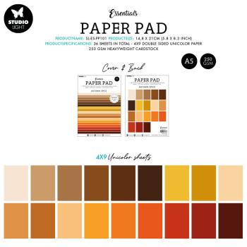 Studio Light - Cardstock "Autumn Spice" Paper Pad A5 - 36 Bogen 
