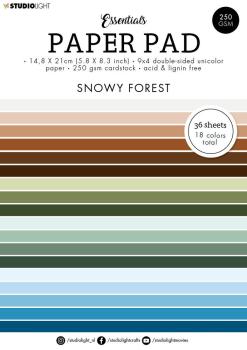 Studio Light - Cardstock "Snowy Forest" Paper Pad A5 - 36 Bogen 