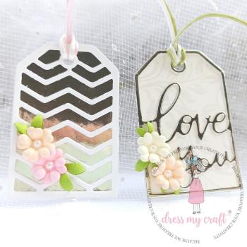 Preview: Dress My Craft - Stanzschablone "Love You Tags" Dies