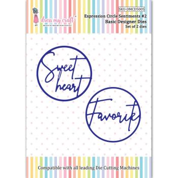 Dress My Craft - Stanzschablone "Expression Circle Sentiments #2" Dies