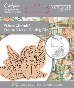 Crafters Companion - Stempelset & Stanzschablone "Little Cherub" Stamp & Dies