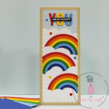 Dress My Craft - Stanzschablone "Inverted Stitched" Slimline Dies