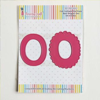 Dress My Craft - Stanzschablone "Cute Scalloped Oval Frame" Dies