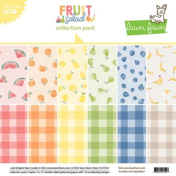Lawn Fawn - Designpapier Fruit Salad" Paper Pad 12x12 Inch - 12 Bogen