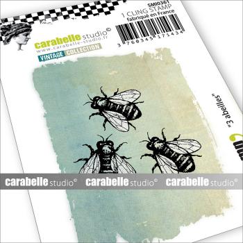 Carabelle Studio - Gummistempel "3 Abeilles" Cling Stamp Mini