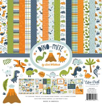 Echo Park - Designpapier "Dino-Mite" Collection Kit 12x12 Inch - 12 Bogen