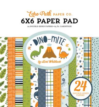 Echo Park - Designpapier "Dino-Mite" Paper Pack 6x6 Inch - Bogen