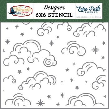 Echo Park - Schablone "Swirly Clouds" Stencil 6x6 Inch