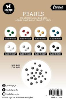 Studio Light - Self-Adhesive Pearls "Dark Silver" selbstklebende Halbperlen 