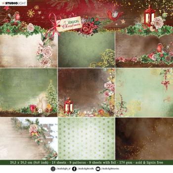 Studio Light - Designpapier "Backgrounds" Paper Pack 8x8 Inch - 18 Bogen