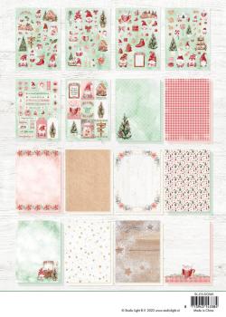 Studio Light - Designpapier - Stanzteile "Gingerbread Christmas" DIY Block A4 - 20 Bogen