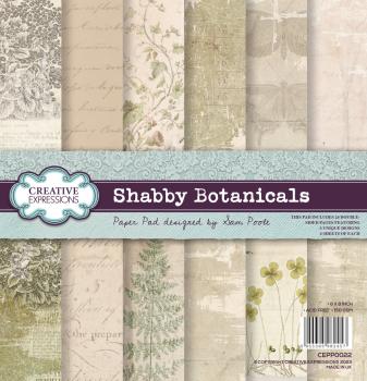 Creative Expressions - Designpapier "Shabby Botanicals" Paper Pack 8x8 Inch - 24 Bogen  