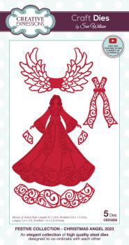 Creative Expressions - Stanzschablone "Christmas Angel 2023" Craft Dies Design by Sue Wilson