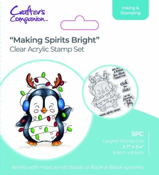 Crafters Companion - Stempelset "Making Spirits Bright" Clear Stamps