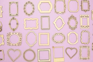 Crafters Companion - Embellishment & Stempelset "Laser Cut Frames & Stamps"