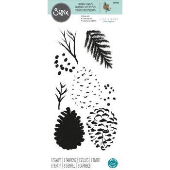 Sizzix - Stempelset "Pine Branches" Layered Clear Stamps Design by Lisa Jones