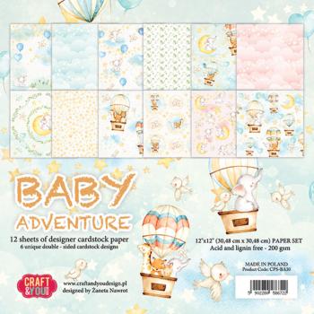 Craft & You Design - Designpapier "Baby Adventure" Paper Pad 12x12 Inch - 12 Bogen