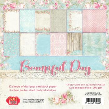 Craft & You Design - Designpapier "Beautiful Day" Paper Pad 12x12 Inch - 12 Bogen