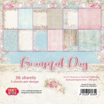 Craft & You Design - Designpapier "Beautiful Day" Paper Pad 6x6 Inch - 36 Bogen